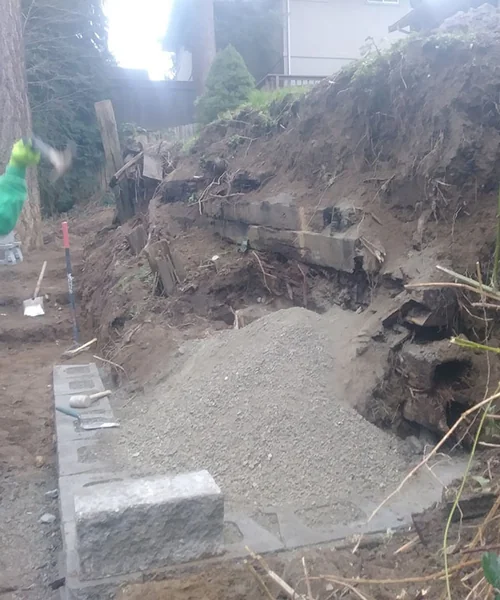 Retaining wall in Bellevue